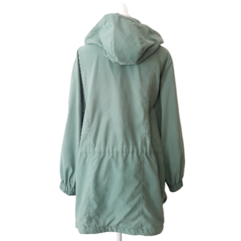 Towne London Fog Green Hooded Full Zip Jacket - Size Large Regular - Picture 2 of 11